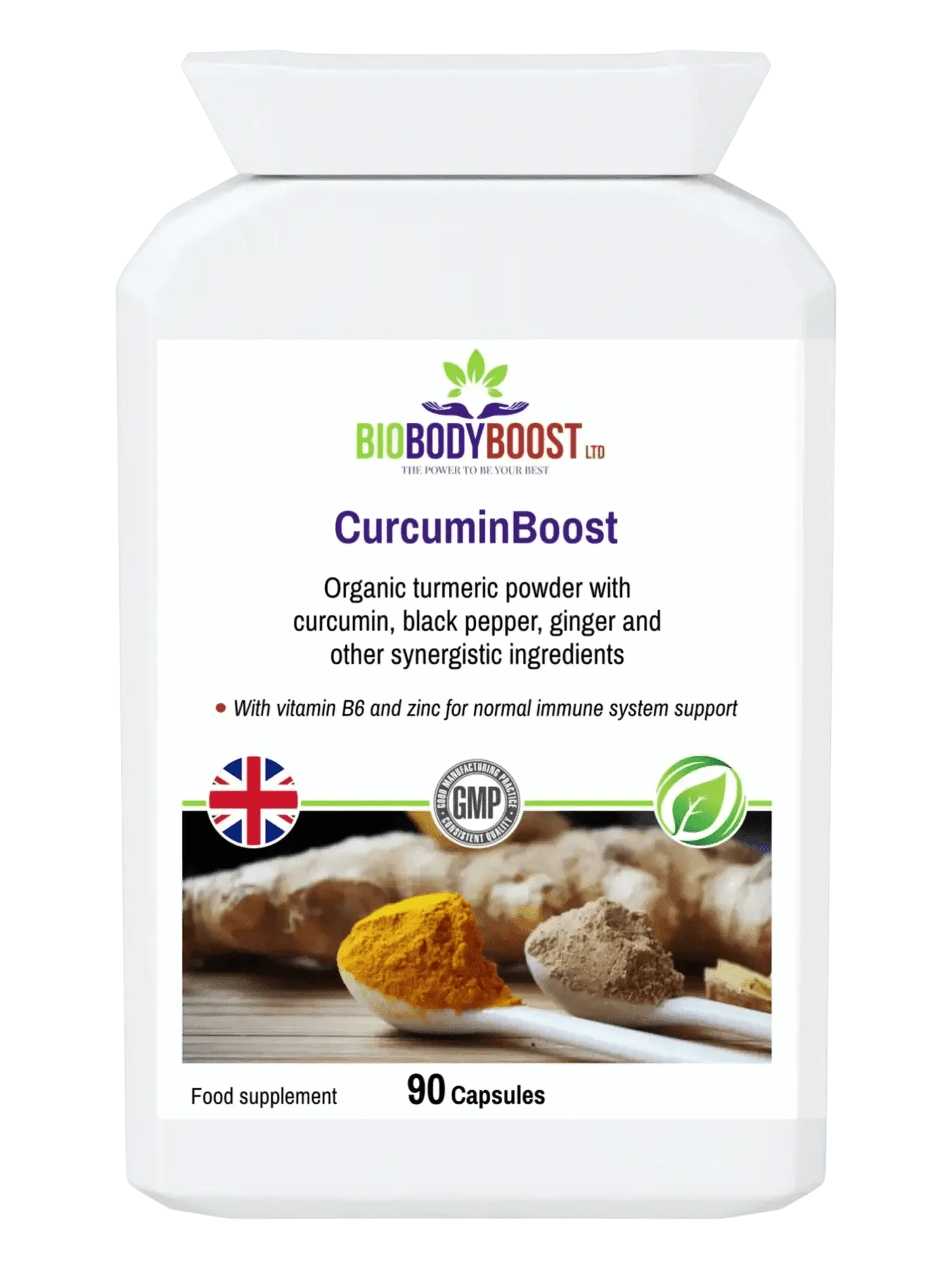CurcuminBoost Organic Turmeric Curcumin Capsules - 90 Count-0