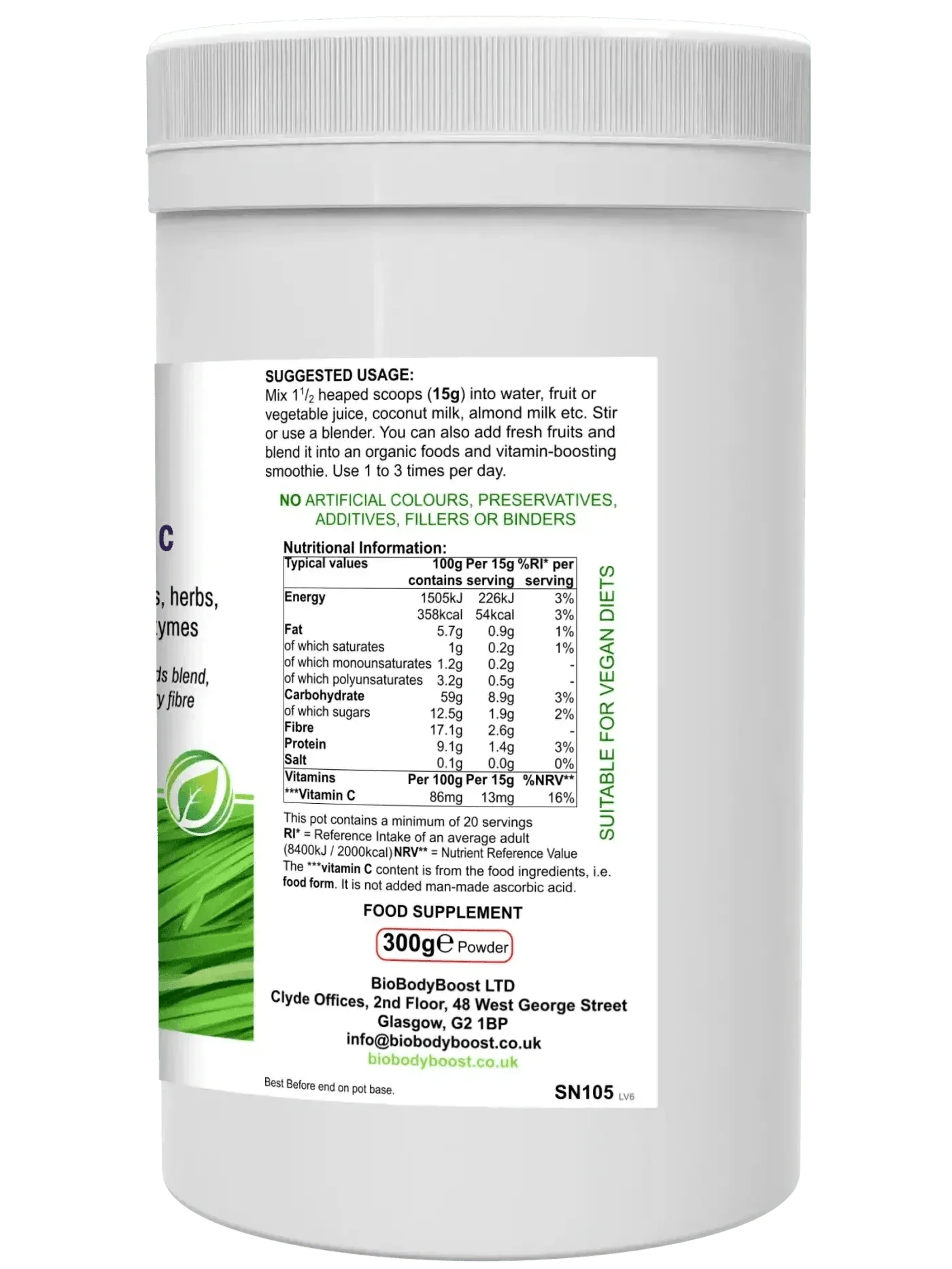 BioGreenz Organic Green Meal Shake - Complete Plant-Based Nutrition-1