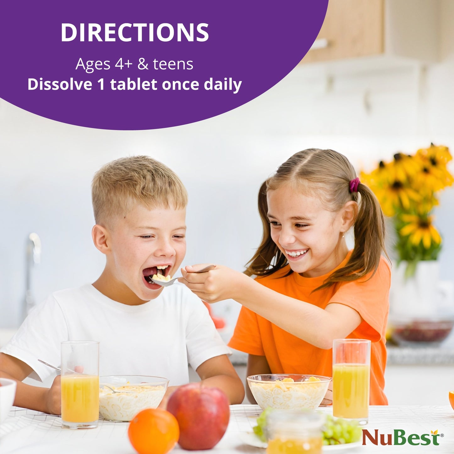 NuBest Tall Fizzy – Height Growth & Bone Strength, Orange Flavor, 10