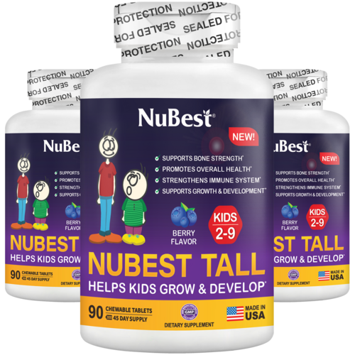 NuBest Tall Kids, Berry Flavor, 90 Chewables