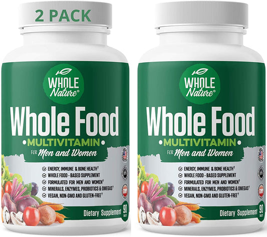 Whole Nature Whole Food Multivitamin for Men & Women-2Pack-0