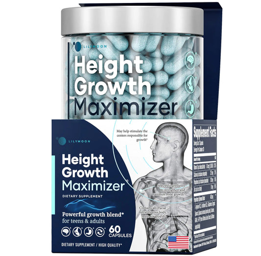 LILYMOON Height Growth Maximizer - Made in USA - Premium Height Growth Supplement for Kids & Teens to Grow Taller Naturally - Height Growth Pills with Ultimate Bone Support Complex