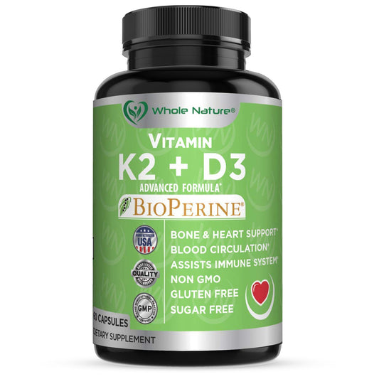 Whole Nature K2 (MK7)+D3 Plus Calcium-0