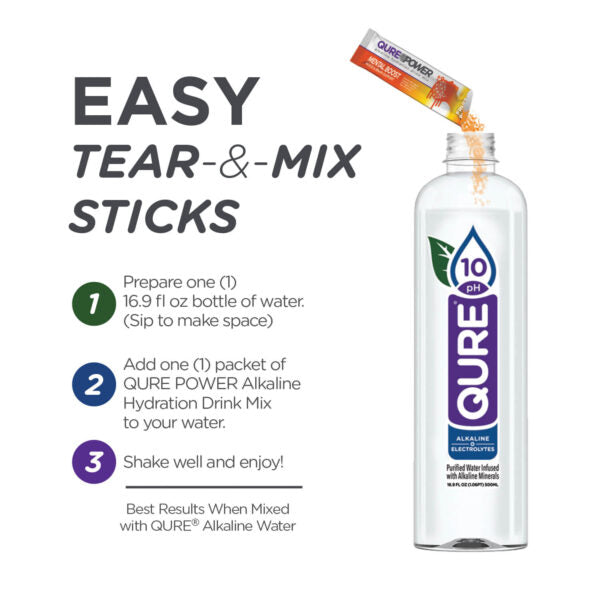 QURE Power Fruit Punch Mental Boost Support Stick (15pack)