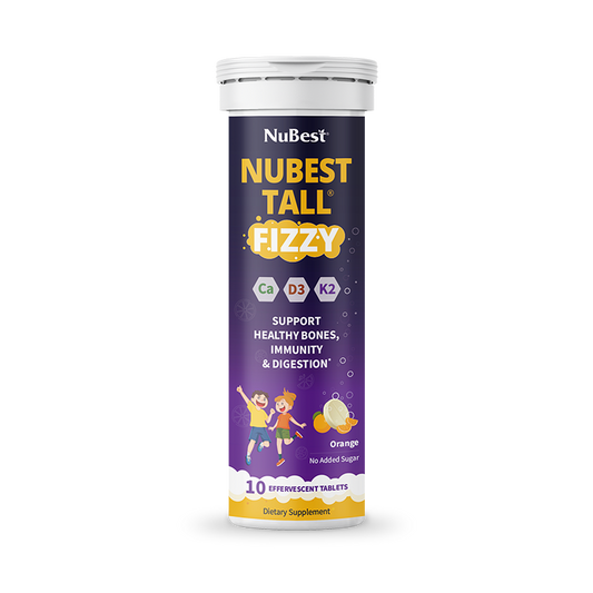 NuBest Tall Fizzy – Height Growth & Bone Strength, Orange Flavor, 10